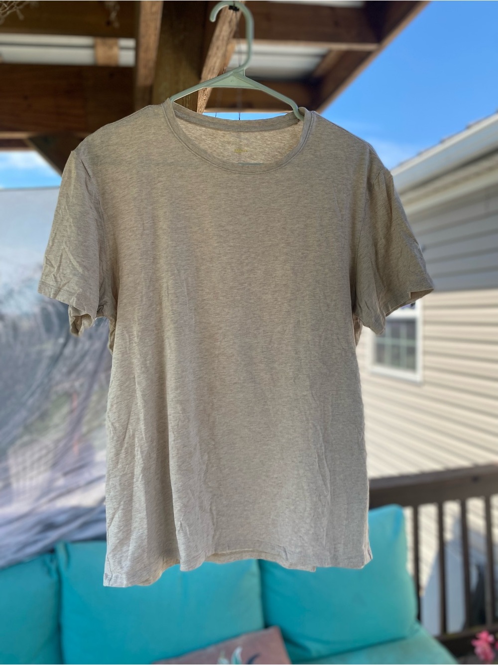Apt 9 Men's Short Sleeve Crew Neck Beige T-Shirt